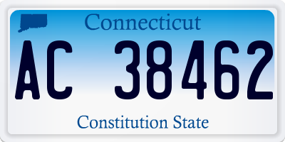 CT license plate AC38462
