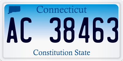 CT license plate AC38463
