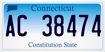 CT license plate AC38474