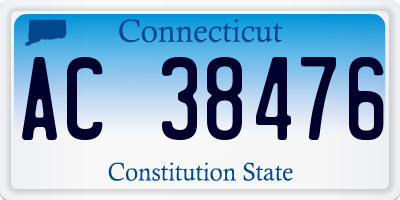 CT license plate AC38476