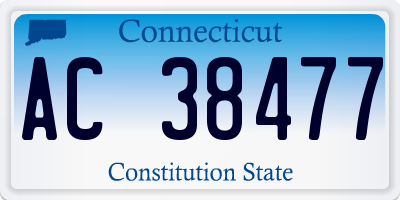 CT license plate AC38477