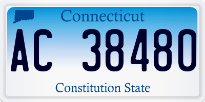 CT license plate AC38480