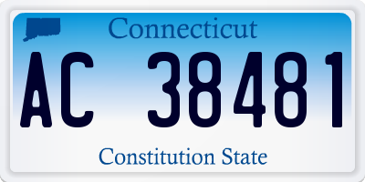 CT license plate AC38481