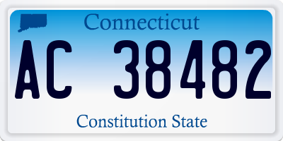 CT license plate AC38482