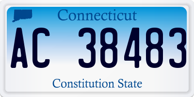 CT license plate AC38483