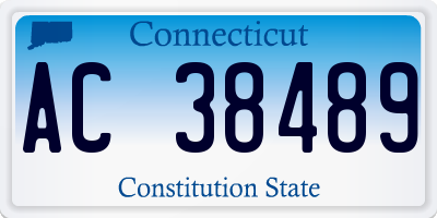 CT license plate AC38489