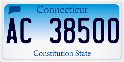 CT license plate AC38500