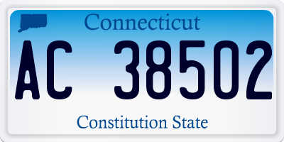 CT license plate AC38502