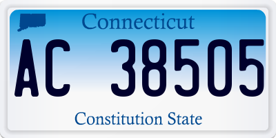 CT license plate AC38505