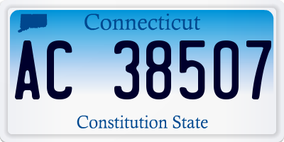 CT license plate AC38507