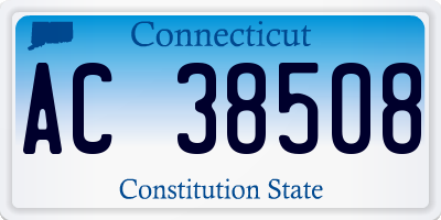 CT license plate AC38508