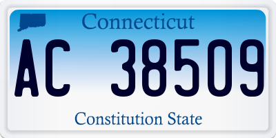 CT license plate AC38509