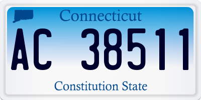 CT license plate AC38511