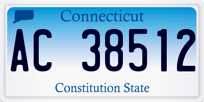 CT license plate AC38512