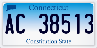 CT license plate AC38513
