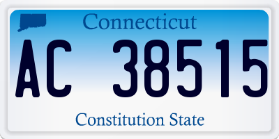 CT license plate AC38515