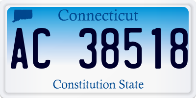 CT license plate AC38518