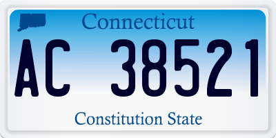 CT license plate AC38521