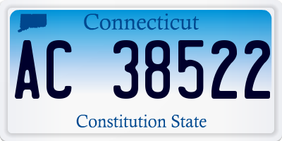 CT license plate AC38522