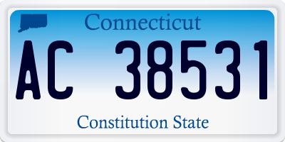 CT license plate AC38531