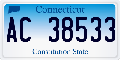 CT license plate AC38533