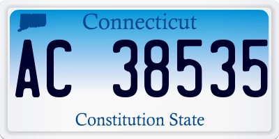 CT license plate AC38535