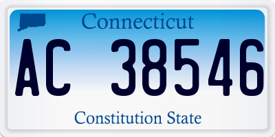 CT license plate AC38546