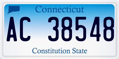 CT license plate AC38548