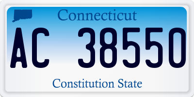 CT license plate AC38550