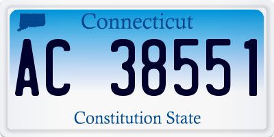 CT license plate AC38551