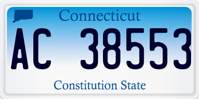 CT license plate AC38553