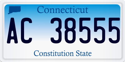 CT license plate AC38555