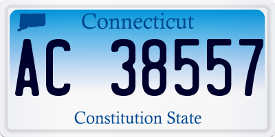 CT license plate AC38557