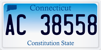 CT license plate AC38558