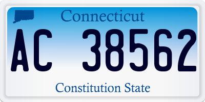 CT license plate AC38562