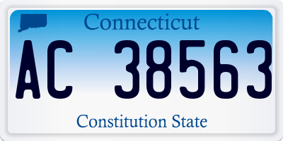 CT license plate AC38563
