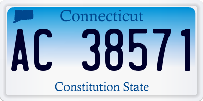 CT license plate AC38571