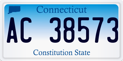CT license plate AC38573