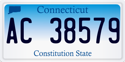 CT license plate AC38579