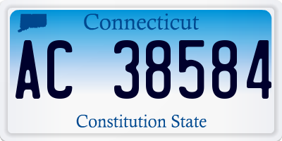 CT license plate AC38584