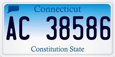 CT license plate AC38586
