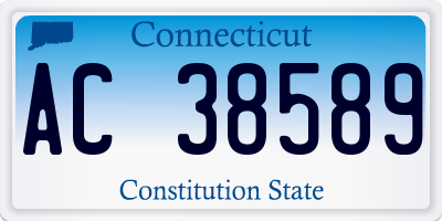 CT license plate AC38589