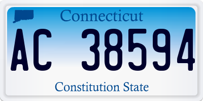 CT license plate AC38594