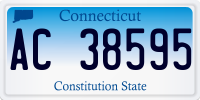 CT license plate AC38595