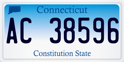 CT license plate AC38596