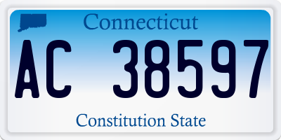 CT license plate AC38597