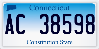 CT license plate AC38598
