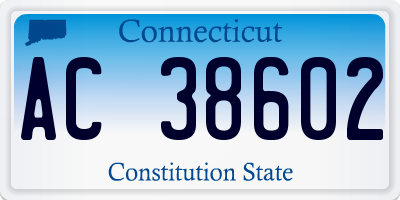 CT license plate AC38602