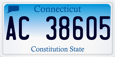 CT license plate AC38605