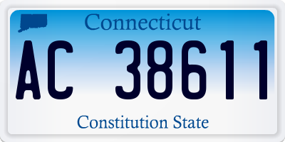 CT license plate AC38611